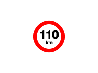 DP02 - Označení rychlosti 110km 
