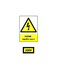 0181c - Pozor napětí 230 V