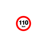 DP02 - Označení rychlosti 110km