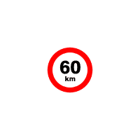 DP02 - Označení rychlosti 60km