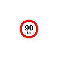 DP02 - Označení rychlosti 90km