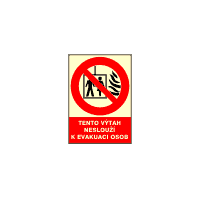 FLZ41 - Tento výtah neslouží k evakuaci osob
