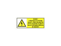 0199g - Pozor! V přístroji je vysoké napětí. Před odejmutím krytu je nutno vyjmout vidlici síťového přívodu ze zásuvky. 