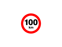 DP02 - Označení rychlosti 100km 