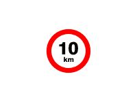 DP02 - Označení rychlosti 10km 