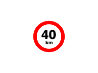 DP02 - Označení rychlosti 40km 