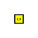 DT002 L3 - L3 (žlutý podklad, černý tisk) 