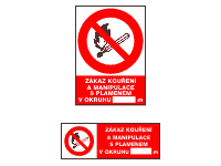 4206b - Zákaz kouření a manipulace s plamenem v okruhu ....m