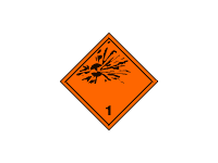 BZ01 - ADR č.1 - Náchylné k výbuchu (oranžový podklad, černý tisk) 