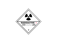 BZ07a - ADR č.7A - Radioaktivní látka v kusech kateg. I. (bílý podklad, černý tisk)