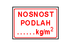 DP01a - Nosnost podlah .........kg/m2 