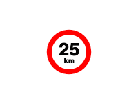 DP02 - Označení rychlosti 25km