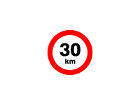 DP02 - Označení rychlosti 30km