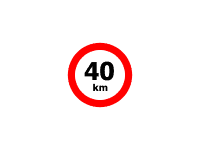 DP02 - Označení rychlosti 40km
