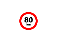 DP02 - Označení rychlosti 80km