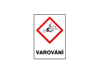 GHS01 - Výbušné látky - varování