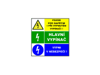 sdr.G - Pozor! Pod napětím i při vypnutém vypínači / Hlavní vypínač / Vypni v nebezpečí!