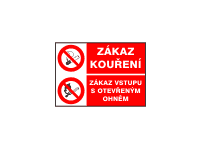 sdr.M - Zákaz kouření! / Zákaz vstupu s otevřeným ohněm!