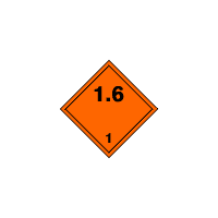 BZ01.6 - ADR č.1.6 - Náchylné k výbuhu (oranžový podklad, černý tisk)