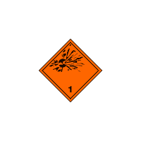 BZ01 - ADR č.1 - Náchylné k výbuchu (oranžový podklad, černý tisk)