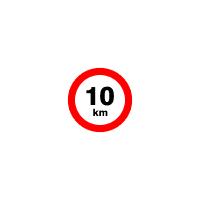 DP02 - Označení rychlosti 10km