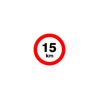 DP02 - Označení rychlosti 15km