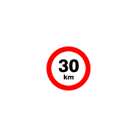 DP02 - Označení rychlosti 30km