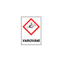 GHS01 - Výbušné látky - varování