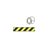 PP01 - Protiskluzná páska - Žlutočerné pruhy - normové (levé)