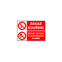 sdr.M - Zákaz kouření! / Zákaz vstupu s otevřeným ohněm!