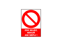 5986 - Zde nejez, nekuř ani nepij ! 