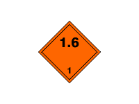 BZ01.6 - ADR č.1.6 - Náchylné k výbuhu (oranžový podklad, černý tisk) 