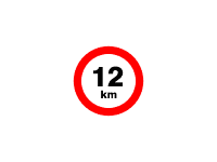 DP02 - Označení rychlosti 12km