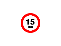 DP02 - Označení rychlosti 15km 