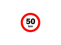DP02 - Označení rychlosti 50km 