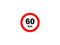 DP02 - Označení rychlosti 60km 