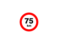 DP02 - Označení rychlosti 75km