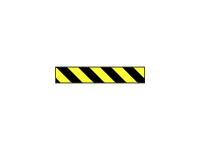 DT048b - Šrafovací pásy - Žlutočerné pruhy - protisměrné - pravé 