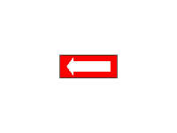 POZ34 - Směrová šipka (červená) 