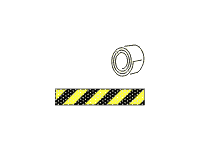 PP01 - Protiskluzná páska - Žlutočerné pruhy - normové (levé) 