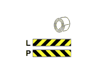 VP03 - Výstražná páska (návin) - Žlutočerné pruhy 